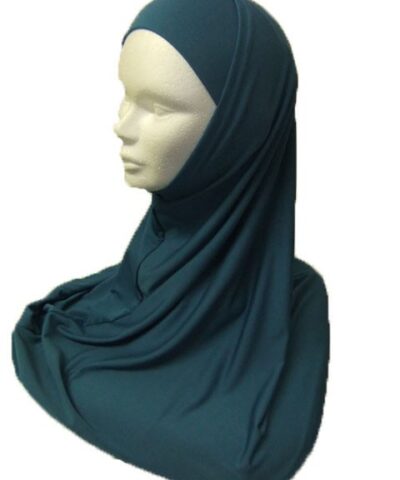 Hijab Bleu 2 pièces simple