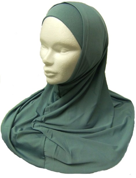 Hijab Vert clair 2 pièces simple
