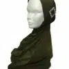 hijab koweitien vert kaki avec broche