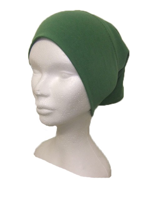 Bonnet tube vert en coton CT15