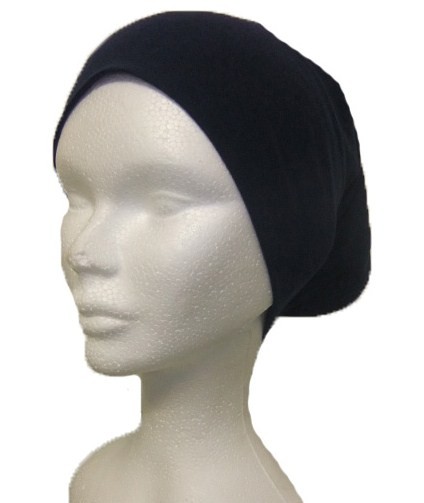 Bonnet tube bleu marine en coton CT16