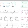 Poster: tableau d'écriture effaçable alphabet arabe