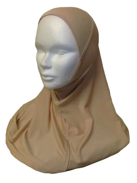 hijab 1pièce lycra beige