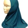 hijab 1pièce lycra bleu ou émeraude fillette