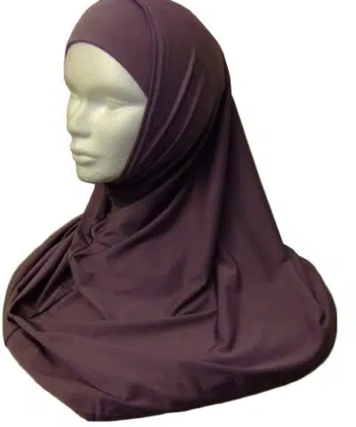 hijab 1pièce lycra lila