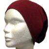 Bonnet tube bordeau foncé en coton