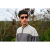 Qamis lawung LW138906 gris avec col marin