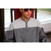 Qamis lawung LW138906 gris avec col marin