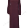Abaya simple El Bassira en caviary avec manches élastiques