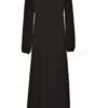 Abaya simple El Bassira en caviary avec manches élastiques