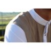 Qamis lawung LW14422 beige taupe et blanc