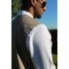 Qamis lawung LW14422 beige taupe et blanc