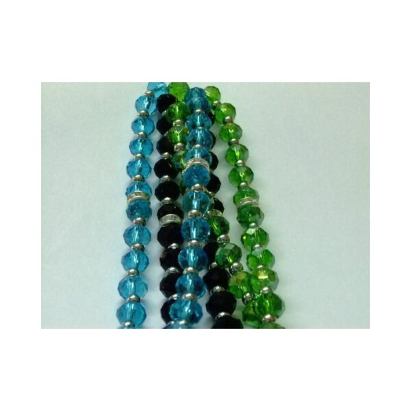 Chapelet /Sebha/Tasbih perles cristal avec décorations metalliques( 99 perles)