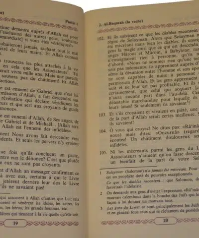 Coran français en cuir