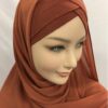 HIJAB BONNET CROISé ET CHALE EN MOUSSELINE