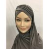 HIJAB BONNET CROISE RAYE EN VISCOSE