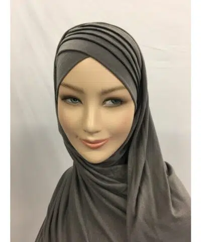 HIJAB BONNET CROISE RAYE EN VISCOSE