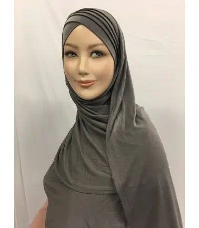 HIJAB BONNET CROISE RAYE EN VISCOSE