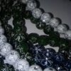 CHAPELET /SEBHA/TASBIH PERLES NOIRES BRILLANTES (99 PERLES)