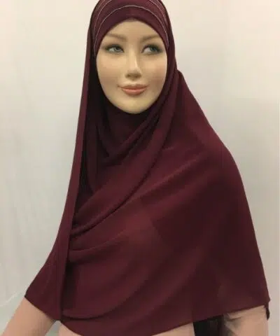HIJAB 3 LIGNES ARGENT