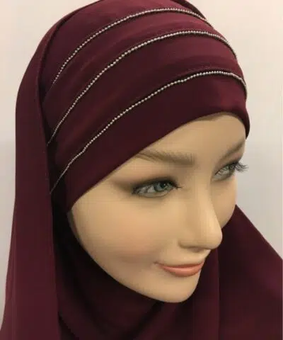 HIJAB 3 LIGNES ARGENT