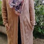 Gilet long avec boutons extra doux