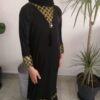 Robe petite de Dubai noire fillette imprimé de fleurs