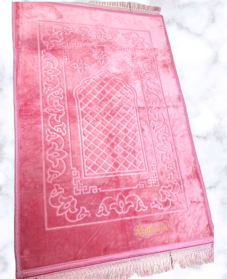 Tapis de prière 65 cm x 110 cm grand tapis musulman épais et durable pour