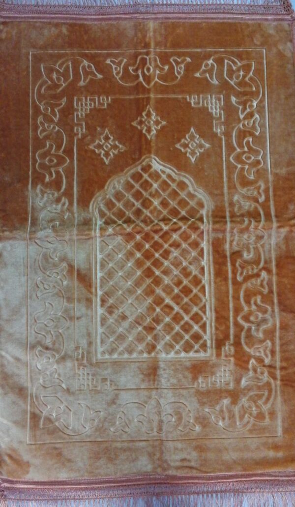 Tapis de prière ENFANT épais motifs relief 85 x 40 - Assalamshop