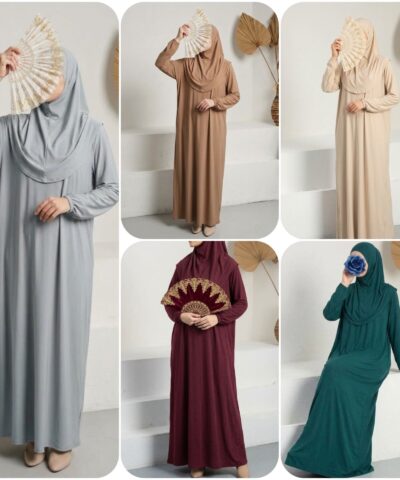 Alternative view of Robe avec hijab intégré