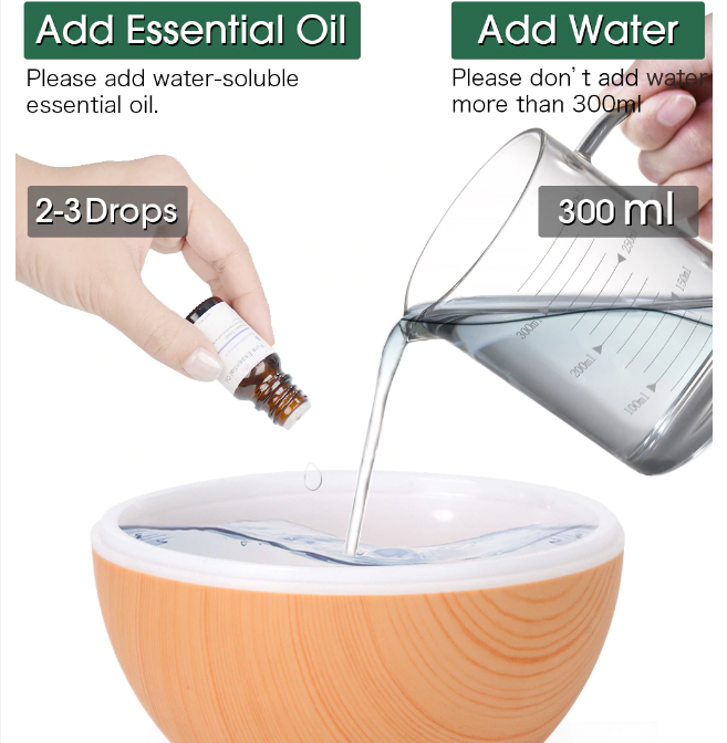 Diffuseur huiles essentielles/Humidificateur d'air (3 coloris)