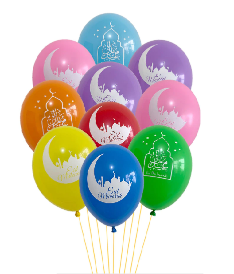 Lot Support pour 11 ballons 103 cm + ballons EID MUBARAK