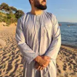 Qamis Atlas dubai ENFANT couleur uni (manches longues )