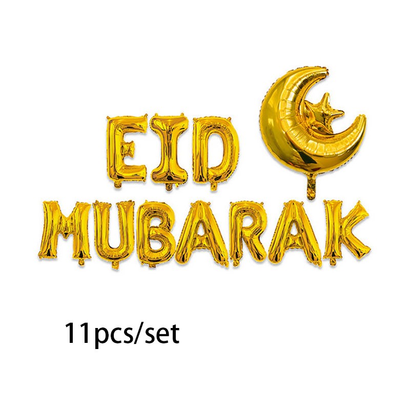 Décoration ballons AID MUBARAK + étoile dorée