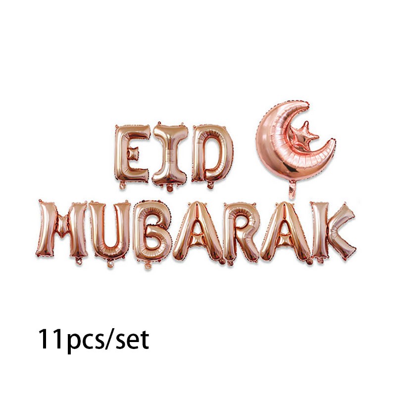 Décoration ballons AID MUBARAK + étoile dorée