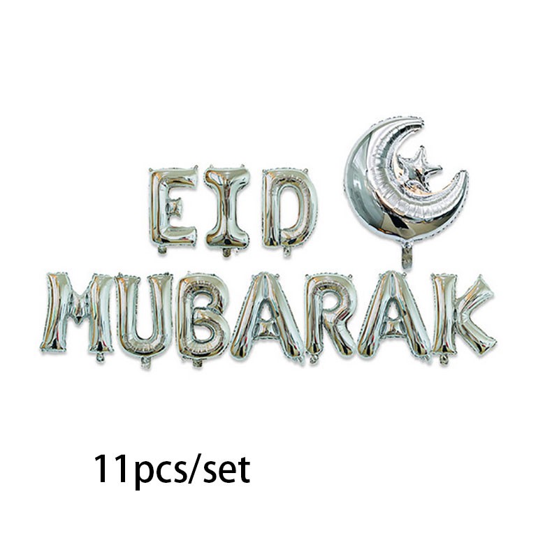 Décoration ballons AID MUBARAK + étoile dorée