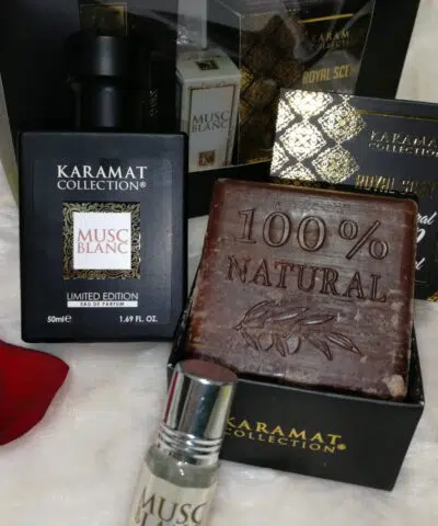 Pack Cadeau pour LUI: Parfum KARAMAT +musc + savon