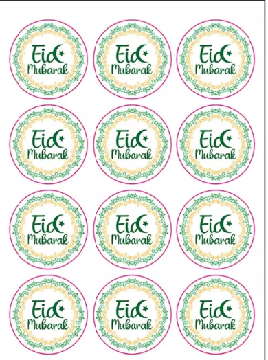 Stickers EID MUBARAK (12 pcs)