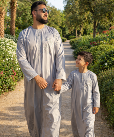 Alternative view of Qamis Atlas dubai ENFANT couleur uni (manches longues)