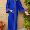 Robe/abaya de Dubaï Fille  Bleu électrique et strass – Image 2