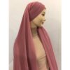 HIJAB à enfiler tout en Mousseline avec bonnet croisé – Image 3