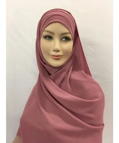 HIJAB à enfiler tout en Mousseline avec bonnet croisé