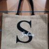 Grand Sac en toile de jute naturel personnalisable 42x33x19 cm. – Image 7