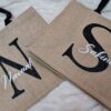 Grand Sac en toile de jute naturel personnalisable 42x33x19 cm. – Image 3