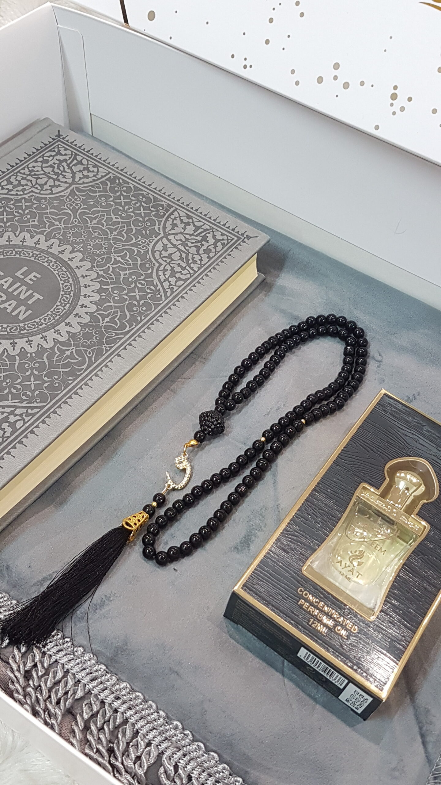 Coffret Coran Full Grey Musc Dubaï – Image 2