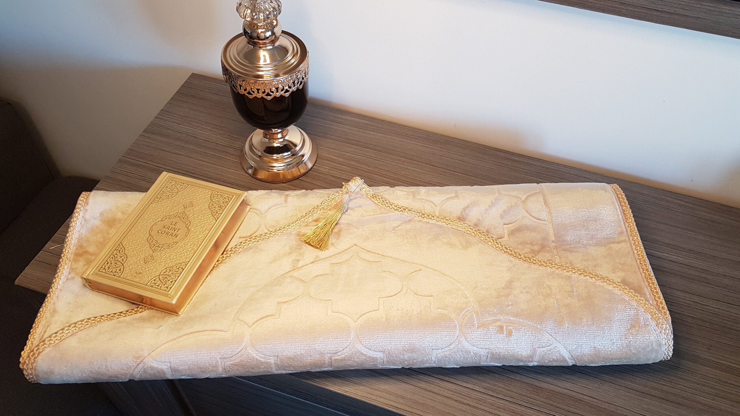 Tapis de prière épais Luxe Beige Dôme – Image 2