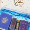 Coffret CORAN Dark Blue Tapis épais Musk Luxe Chapelet