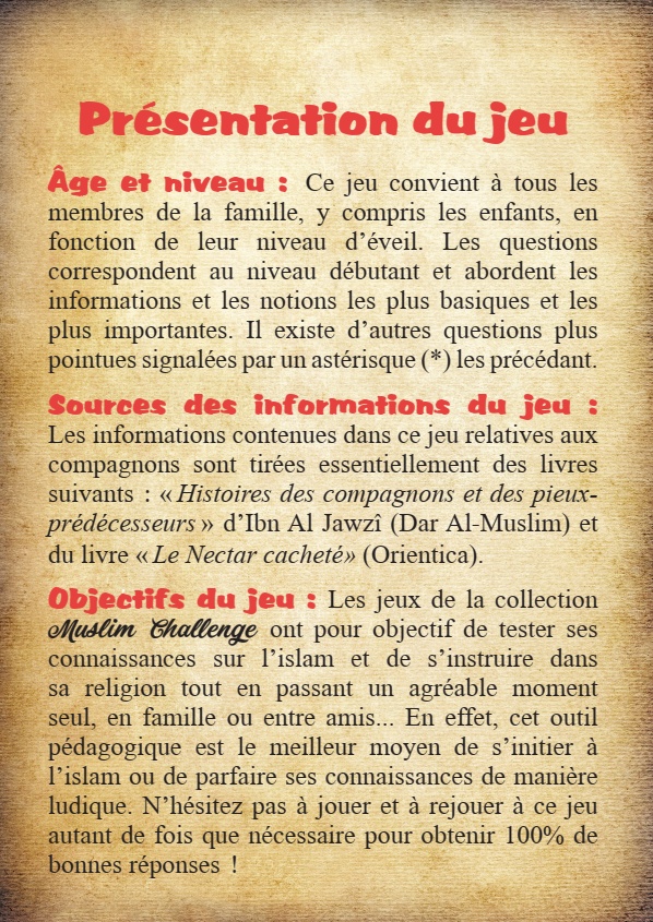 Muslim Challenge : Les Compagnons du Prophète – Image 3