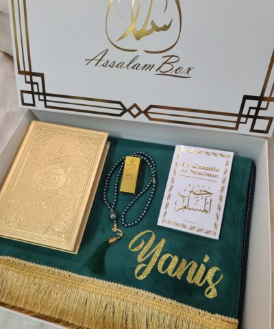 Coffret CORAN VERT/ Doré Luxe