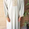 Robe/abaya Eïd Femme ou fille Broderie carré avec boutons – Image 2